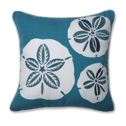 Sassy Sand Dollars Teal Throw Pillow