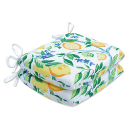 Lemon Tree Yellow Yellow Rounded Corners Seat Cushion (Set Of 2)