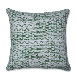 Painted Triangles Verte 25-Inch Floor Pillow