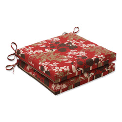 Monserrat / Montifleuri Sangria Red Squared Corners Seat Cushion 20X20X3 (Set Of 2)