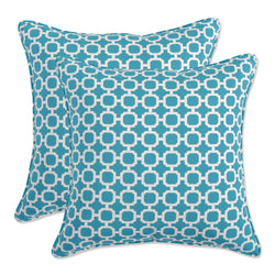 Hockley Teal 18.5-Inch Throw Pillow (Set Of 2)