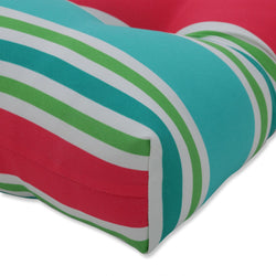 Aruba Stripe Turq/Coral 60" Blown Bench