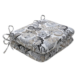 Dailey Pewter Black Rounded Corners Seat Cushion (Set Of 2)