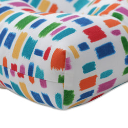 Color Tabs Primaries Wicker Seat Cushion (Set Of 2)
