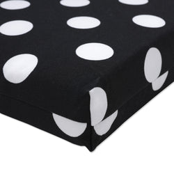 Polka Dot Black Chaise Lounge Cushion
