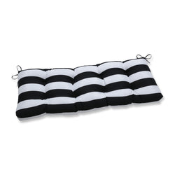 Cabana Stripe Black 48" Blown Bench