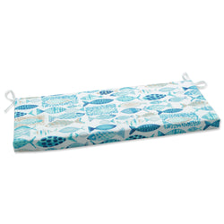 Hooked Seaside Blue Bench Cushion