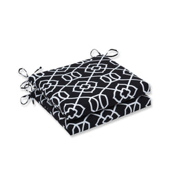 Kirkland Black Squared Corners Seat Cushion 20X20X3 (Set Of 2)