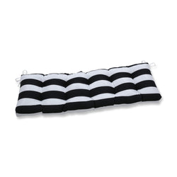 Cabana Stripe Black 56" Blown Bench