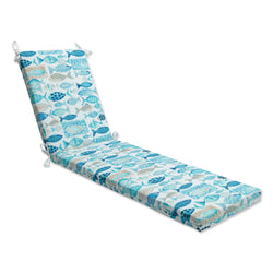 Hooked Seaside Blue Chaise Lounge Cushion 80x23x3