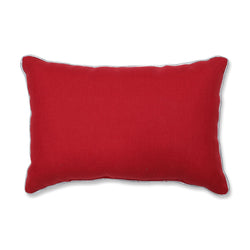 Indoor Christmas Star Topped Trees Red Rectangular Throw Pillow