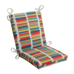 Solar Stripe Fruit Punch Squared Corners Chair Cushion