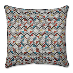 Basenji Tangerine Multicolored 25-Inch Floor Pillow