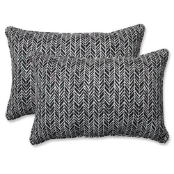 Herringbone Night Over-Sized Rectangular Throw Pillow (Set Of 2)