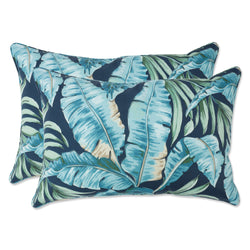Tortola Midnight Blue Over-sized Rectangular Throw Pillow (Set of 2)