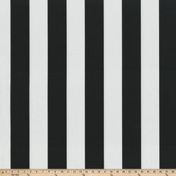 Cabana Stripe Black Fabric
