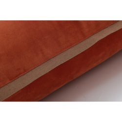 Indoor Velvet Flange Cinnamon Orange 18-inch Throw Pillow