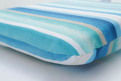 Dina Seaside Blue Rounded Corners Seat Cushion (Set of 2)