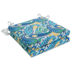 Amalia Paisley Blue Squared Corners Seat Cushion 20x20x3 (Set of 2)
