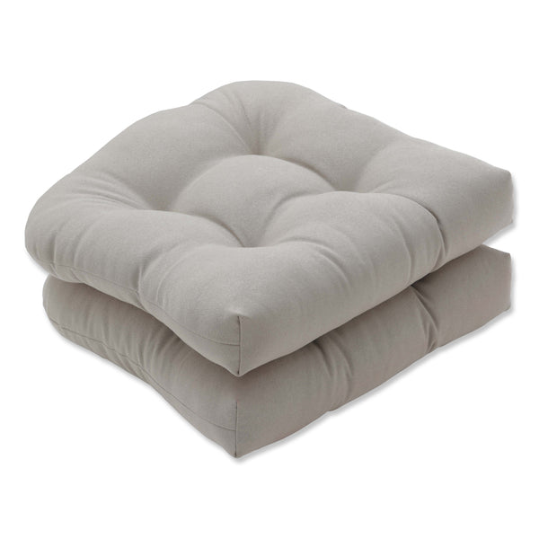 Solar Linen Wicker Seat Cushion (Set Of 2) - Pillow Perfect