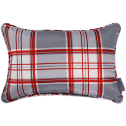 Outdoor/Indoor Noel Christmas Plaid Rectangular Throw Pillow