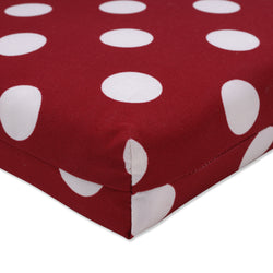 Polka Dot Red Chaise Lounge Cushion