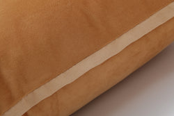 Indoor Velvet Flange Umber Gold 18-Inch Throw Pillow