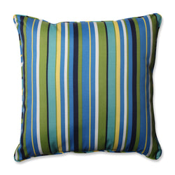 Topanga Stripe Lagoon 25-Inch Floor Pillow