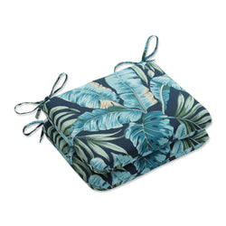 Tortola Midnight Blue Rounded Corners Seat Cushion (Set of 2)