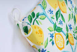Lemon Tree Yellow Yellow Squared Corners Chair Cushion