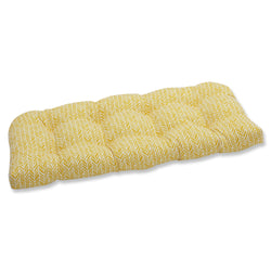 Herringbone Egg Yolk Wicker Loveseat Cushion