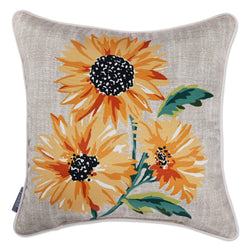 Outdoor/Indoor Grateful Sunflowers 18-inch Throw Pillow