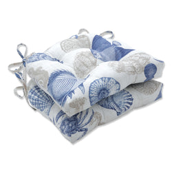 Sealife Marine Reversible Chair Pad (Set Of 2)