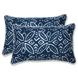 Merida Indigo Rectangular Throw Pillow (Set Of 2)