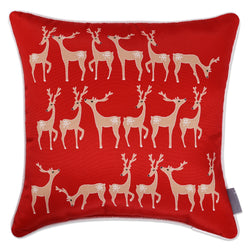 Outdoor/Indoor Christmas Sleigh Rides Red 18-inch Throw Pillow