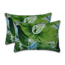 Lush Leaf Jungle Over-Sized Rectangular Throw Pillow (Set Of 2)