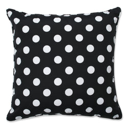 Polka Dot Black 25-Inch Floor Pillow