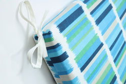 Solar Stripe Azure Chaise Lounge Cushion