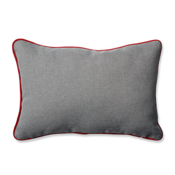 Indoor White Christmas Grey Rectangular Throw Pillow