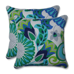 Sophia Turquoise/Green 18.5-Inch Throw Pillow (Set Of 2)