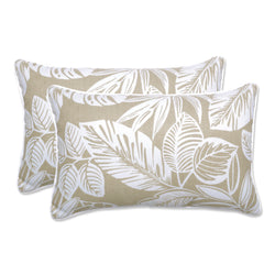 Delray Natural Rectangle Throw Pillow (Set Of 2)