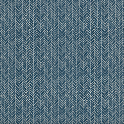 Herringbone Ink Blue Tufted Seat Cushions