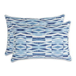Nevis Waves Sailor Over-sized Rectangular Throw Pillow (Set of 2)