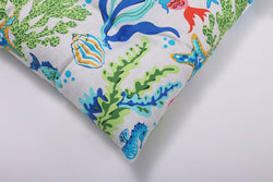 Coral Bay Blue Tufted Seat Cushions