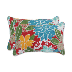 Bora Cay Red Rectangular Throw Pillow (Set of 2)