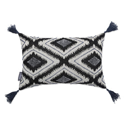 Zambia Navy Rectangular Throw Pillow
