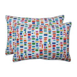 Color Tabs Primaries Over-Sized Rectangular Throw Pillow (Set Of 2)