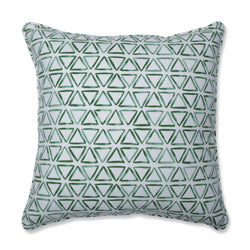 Painted Triangles Verte Wicker Seat Cushion - Pillow Perfect