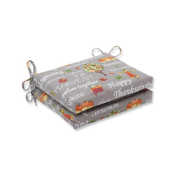 Autumn Harvest Haystack Squared Corners Seat Cushion (Set of 2)