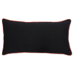 Happy Halloween Black Rectangular Throw Pillow